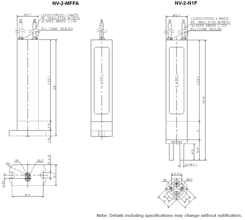 Diaphragm Valve - NV Series [2-way NC / Orifice: 0.4 mm]