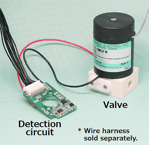 Solenoid valve with sensor to detect foreign objects [Under Development]