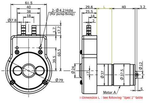 Ring Pump RP-KⅡ Series [Discharge Rate: 50 - 250 mL/min]